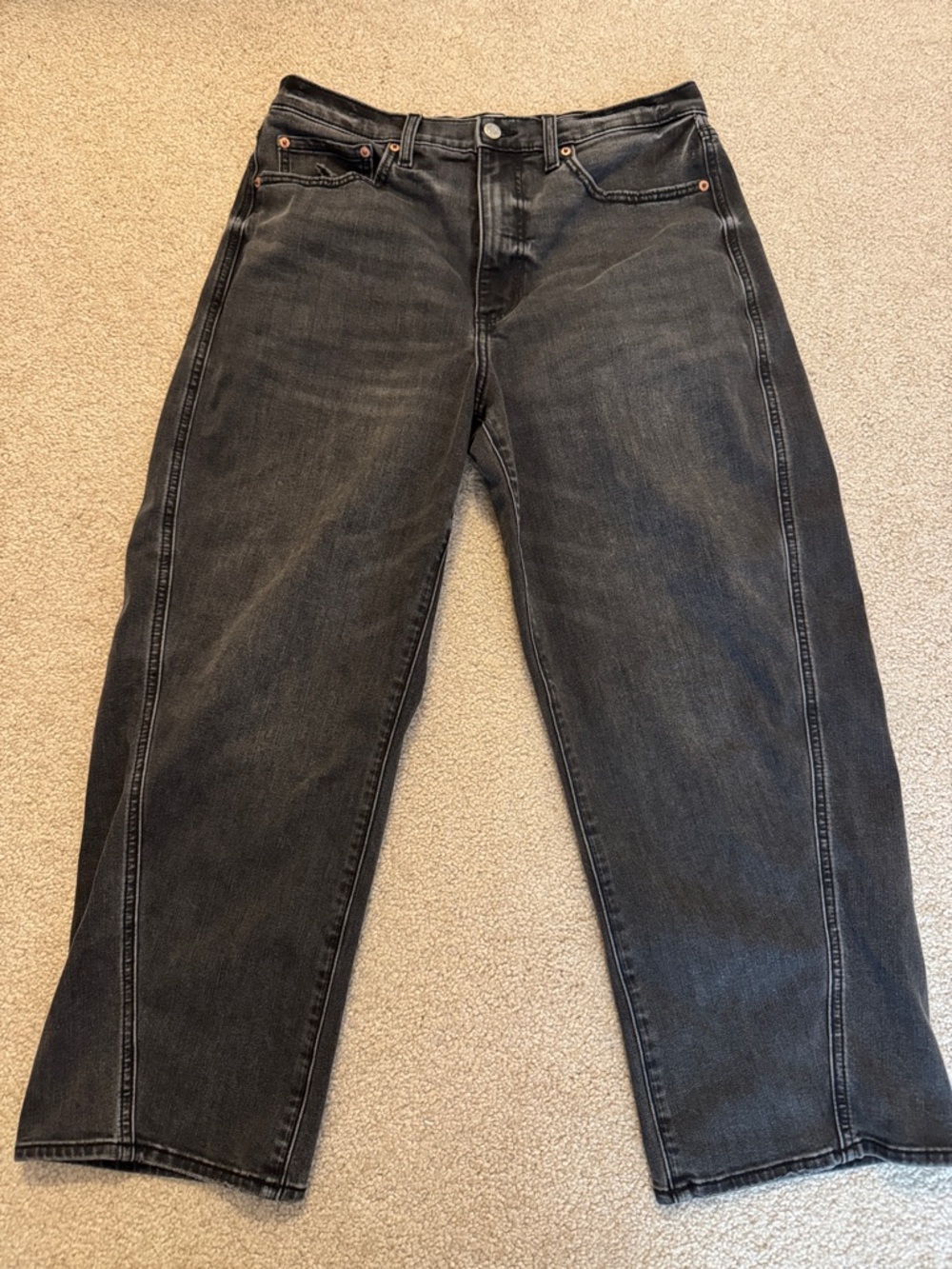 Women's Daze Denim Dark Grey Barrel Jeans